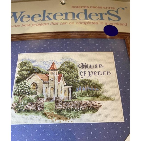 SEALED JCA Weekenders House of Peace Counted Kit #03528 Includes Mat - Picture 3 of 3